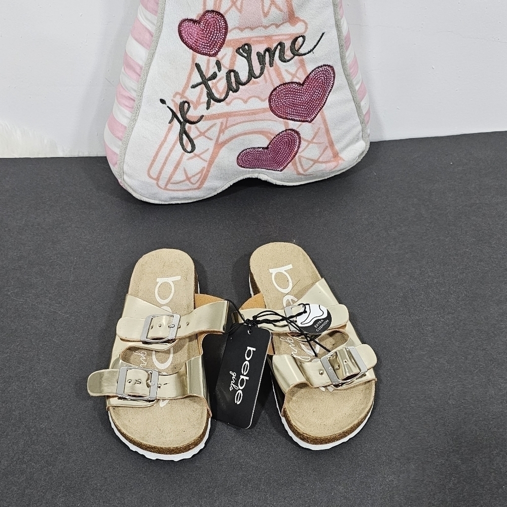 Bebe sandals girls gold color sz.13 new